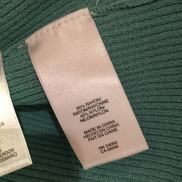 Jones New York Teal Ribbed Knit Top - Picture 6 of 7